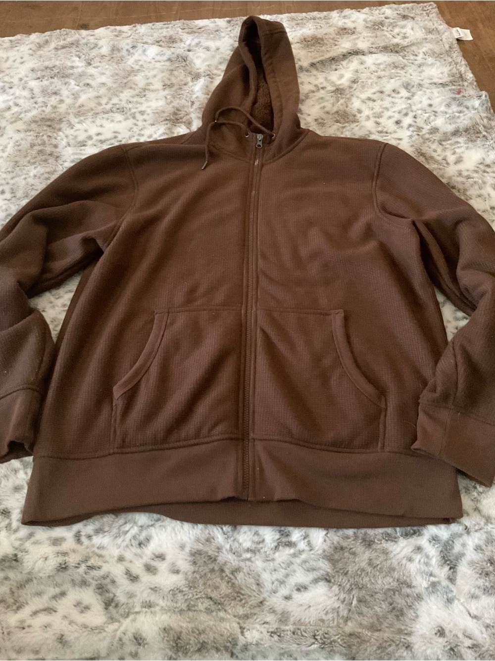 George Brown Zip-Up Hoodie Jacket size L